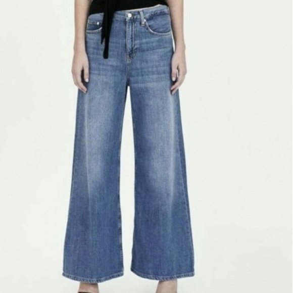 NWT Zara Flare high waisted Malibu Jeans. 6 - Picture 1 of 7